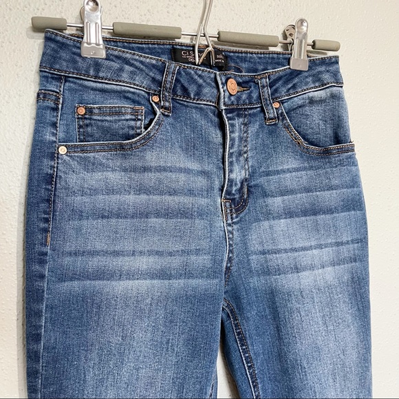 2 Pair Skinny Jeans Blue Size 1 High and Mid Rise - Picture 3 of 16